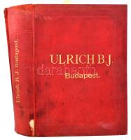 1914 Bp., Ulrich B. J. mindennemű csövek, légszesz-, víz és gőzvezetéki fölszerelések, szerszámok és műszaki cikkek raktára árjegyzéke, aranyozott piros egészvászon-kötésben, borító kissé sérült, egyébként jó állapotban, 1360 p. Mindenféle épületgépészeti, szaniter cikkek óriási képes katalógusa, melyből a korabeli lakásfelszerelés átfogó áttekintése megismerhető