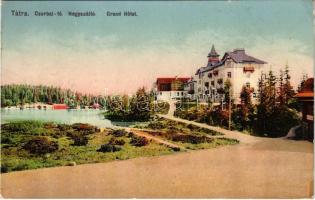 1919 Tátra, Magas-Tátra, Vysoké Tatry; Csorba-tó, Nagy szálló. Feitzinger Ede Ph. No. 1024. / Strbské pleso / Csorba-See / lake, Grand Hotel (EK)