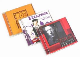 Vegyes 3 db-os CD tétel: Zorán - Közös szavakból. Koncert sportaréna 2007; Rúzsa Magdolna - A Megasztár döntőiben elhangzott dalok; Best of Takáts Tamás - Dirty Blues Band. Változó, de viszonylag jó állapotban.