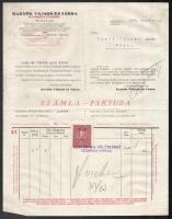 1929 Szeged, Bartók Vilmos és Társa Paprika-Export , Szeged fejléces számla