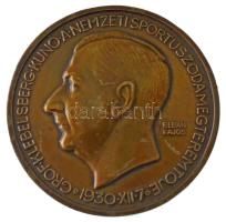 Berán Lajos (1882-1943) 1933. "Gróf Klebelsberg Kunó, a Nemzeti Sportuszoda megteremtője 1930.XII.7. / Magyar Úszó Szövetség 1933" bronz emlékérem, hátoldalán "LUDVIG" gyártói jelzéssel (60mm) T:XF lakkozott