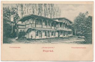 Poprád (Magas-Tátra, Vysoké Tatry); Husz-park, Turistaház. Matz Gusztáv 1902. / Tourist house