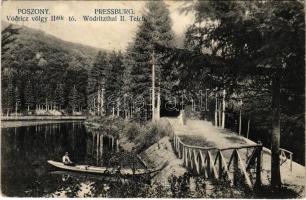 1911 Pozsony, Pressburg, Bratislava; Vödricz völgy II-dik tó, kenu / Wödritzthal II Teich / valley, lake , canoe (Rb)