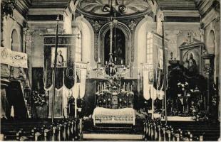 Pozsonyeperjes, Jahodná; templom belső, főoltár / church interior, main altar (EK)