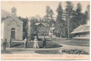 Ótátrafüred, Ó-Tátrafüred, Alt-Schmecks, Stary Smokovec (Magas-Tátra, Vysoké Tatry); Lomnici csúcs, kápolna / Lomnicky stít, chapel