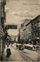 1916 Cieszyn, Teschen; Stefaniestrasse, Kino / street, cinema, shop of Sofie Leitner (fa)