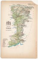 Temes vármegye térképe. Kiadja Károlyi Gy. / Map of Timis county (EM)