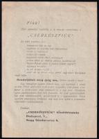 1948 "Cserkészfiúk" lap kétoldalas propaganda szórólapja, terjesztési jutalmakkal, szép ál...