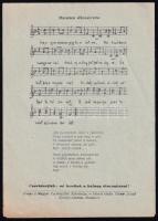 1948 Cserkészfiúk dalai, népi demokratikus propaganda dalok, kétlapos nyomtatvány, kiadja a Cserkész...