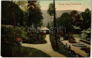 1908 Vihnye, Vihnyefürdő, Kúpele Vyhne; felső park részlet. Kiadja Joerges A. özv. fia / park