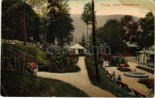 Vihnye, Vihnyefürdő, Kúpele Vyhne; felső park részlet. Kiadja Joerges A. özv. fia / park (felületi sérülés / surface damage