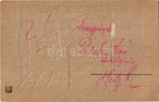 Üdvözlet a Krampusztól! Dombornyomott / Krampus embossed greeting (EK)