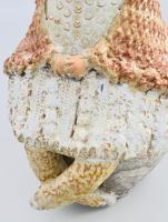 Kiss Roóz Ilona (1920-2010): Lány, keresztbe tett lábbal. Nagy méretű mázas kerámia, jelzett, hibátl...