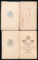 cca 1860-1870 Vegyes portréfotó tétel, 4 db, közte 3 hölgyfotóval, és 1 gyerekfotóval, berlini műter...