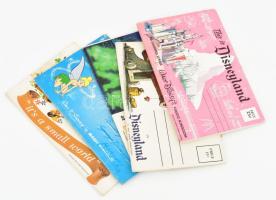 5 db Disneyland leporelló, színes képekkel, vegyes állapotban