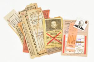 Kb 20 db vegyes utazási jegy és bérlet (BSZKRT, Volán, BKV, MÁV, IBUSZ stb.) jórészt régebbiek.