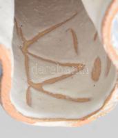 Kiss Roóz Ilona (1920-2010): Éneklő lányok. Mázas kerámia, jelzett, hibátlan m: 22 cm