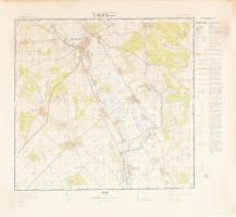 1969-1972 Magyar Néphadsereg Vezérkara, 3 db katonai oktatótérkép, 1 : 50.000, feltekerve, 54x49 cm