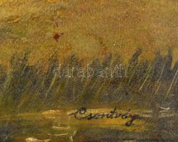 Csontváry jelzéssel: Táj. Olaj, vászon. Dekoratív fakeretben. 45×57 cm