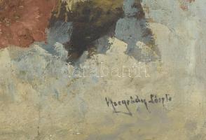 Neogrady jelzéssel: Vadász. Olaj, vászon, sérült. Kartonra kasírozva. 52×69 cm