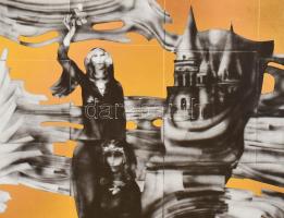 Hollóházi Szász Endre (1926-2003): Békehajó- A Hilton hotelben található eredeti falfestményről kész...