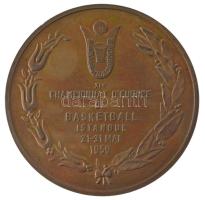 Törökország 1959. "Kosárlabda Európa Bajnokság, Isztambul" kétoldalas bronz emlékérem ered...