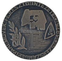 1975. Szerszámgépipari Művek Fejlesztő Intézete ezüstpatinázott bronz emlékérem, eredeti tokban (65mm) T:AU