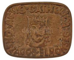 ~1930. "Actio Catholica Országos Elnökség" bronz jelvény (31,5x38mm) T:XF