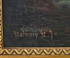 Szatmáry Sz. J. jelzéssel: Enteriőr festményekkel. Olaj, vászon. 80x62 cm. Dekoratív fakeretben. KIZ...