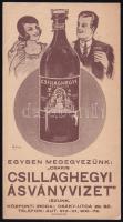 Cca 1904 Csillaghegyi Ásványvizet népszerűsítő számolócédula.
