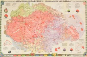 Magyarország néprajzi térképe. terv.: Dr. Kogutowicz Károly, 1 : 1.000.000. Modern reprint, 84x56 cm. Hajtva.