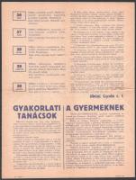 1937 Meinl Gyula Rt. Háztartásgazdasági Tanácsadója, étrend 1937. április hónapra, receptek, gyakorl...