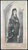 cca 1898 Istenben boldogult Erzsébet királynénk kegyeletes emlékére (1837-1898) emléklap 14x8 cm. Kissé foltos / Queen Elisabeth memorial card 14x8 cm