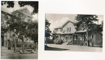 Balatonfüred - 8 db modern Képzőművészeti Alap 1,20 Ft-os képeslap (posta, üdülő, KIOSZ üdülő, Jókai...