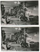 Balatonfüred - 8 db modern Képzőművészeti Alap 1,20 és 1,40 Ft-os képeslap (KIOSZ üdülő társalgója, ...