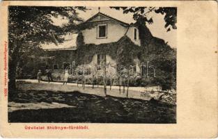 1906 Stubnyafürdő, Túróchévíz, Stubnianske Teplice, Turcianske Teplice; Kertész lak. Fürdőigazgatóság kiadása / villa