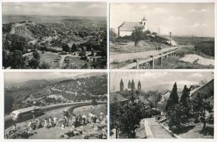 Pécs - 8 db modern Képzőművészeti Alap képeslap (Dömörkapui turistaház, Olympia étterem, MÁV igazgat...