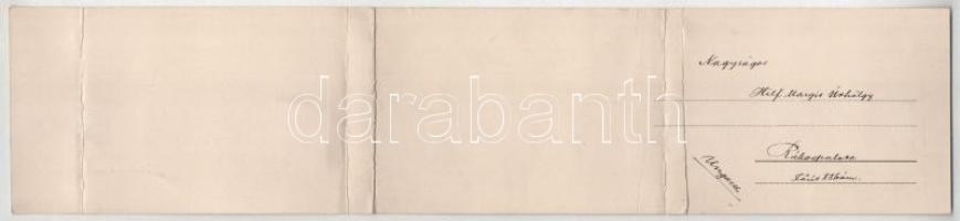 1905 Wien, Vienna, Bécs; Hofburg, Hofmuseum - 3-tiled folding panoramacard (fa)