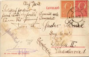 1922 Kolozsvár, Cluj; Kossuth Lajos utca torkolata, Központi szálloda, Biasini Sándor utóda, Medgyes...