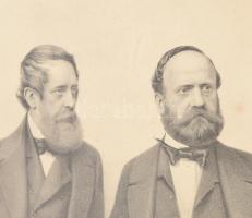 Kossuth Lajos és Ihász Dániel 1872. Litográfia, papír. Pesten, Heckenast Gusztáv tulajdona. Stereosc...