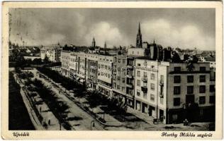 1941 Újvidék, Novi Sad; Horthy Miklós sugárút. Zima Károly és Társa kiadása / street view (EK)