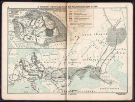 cca 1930-1940 2 db iskolai atlasz: Németh József - Koch István: Történelmi atlasz a magyar történele...