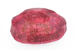 Galambvér vörös rubin 63,2ct ovál fazettált csiszolással, tanúsítvánnyal
