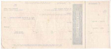 ~1910. Az Osztrák-Magyar Bank kitöltetlen csekkje T:VF