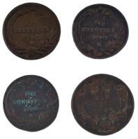 1762G 1kr Cu "I. Ferenc" + 1780K 1kr Cu "Mária Terézia" + 1790B/S 1kr Cu "I...