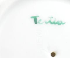 Herendi Tertia virág mintás porcelán tejszínes edény. Kézzel festett, jelzett, hibátlan d: 13 cm