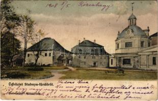 1908 Stubnyafürdő, Túróchévíz, Stubnianske Teplice, Turcianske Teplice; Fürdő Igazgatóság / spa office (felületi sérülés / surface damage)