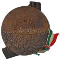 1984. "V. Nyíregyházi Sporthetek / 1984. május" bronz emlékplakett nemzetiszín szalaggal e...