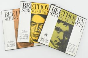 Bartók Quartet - Beethoven - String Quartets 1-3. (3+3+4 lemezes, díszdobozos kiadás). Vinyl, LP. Hungaroton, Magyarország, 1971-1973. VG+/NM