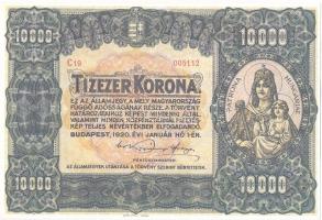 1920. 10.000K modern másolat "REPLICA" jelzéssel T:UNC